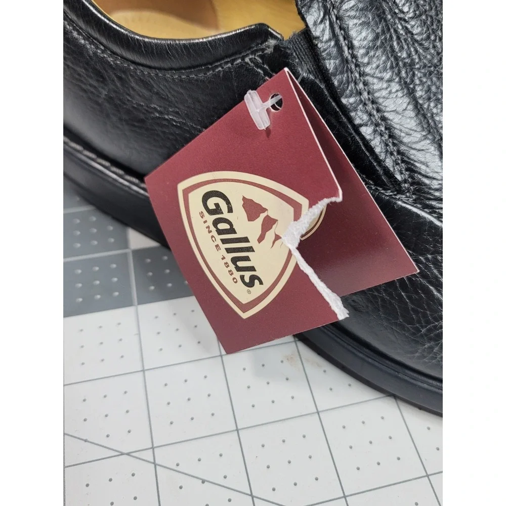 NWT Gallus Black Leather Dress Split Toe Shoes Footwear Shoe Malone Sz 10M